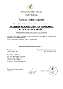 apatines nugaros dalies skausmas klinikiniai masazai