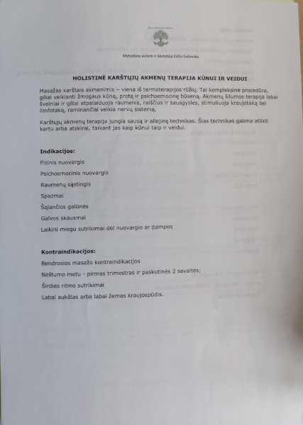 holistine karstuju akmenu terapija kunui ir veidui