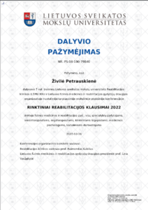 lsmu rinktiniai reabilitacijos klausimai