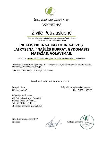 netaisyklinga kaklo ir galvos laikysena