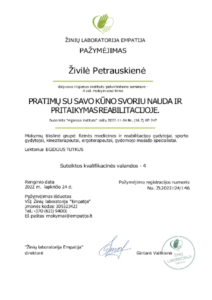 pratimu su savo kuno svoriu nauda ir