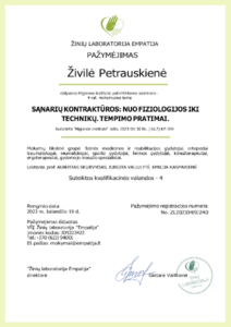 sanariu kontrakturos nuo fiziologijos iki